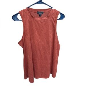 Alyx faux suede tank top-Size L-Rust color
